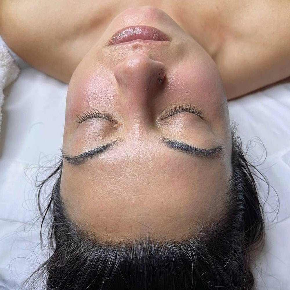 a tattoo on his head